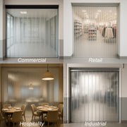 Aleco Luxe Cypress PVC Strip Curtain – Black MaxBullet Mount | Low-Odor Decorative Privacy Vinyl, Privacy & Noise Barrier for Commercial, Retail, Hospitality, Made in USA