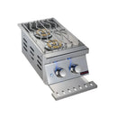 Whistler Black Series Double Side Burner,  24,000 BTU,  2 Cast Brass Burners
