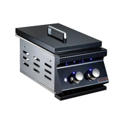 Whistler Black Series Double Side Burner,  24,000 BTU,  2 Cast Brass Burners