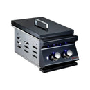 Whistler Black Series Double Side Burner,  24,000 BTU,  2 Cast Brass Burners