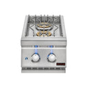 Whistler Black Series Double Side Burner,  24,000 BTU,  2 Cast Brass Burners
