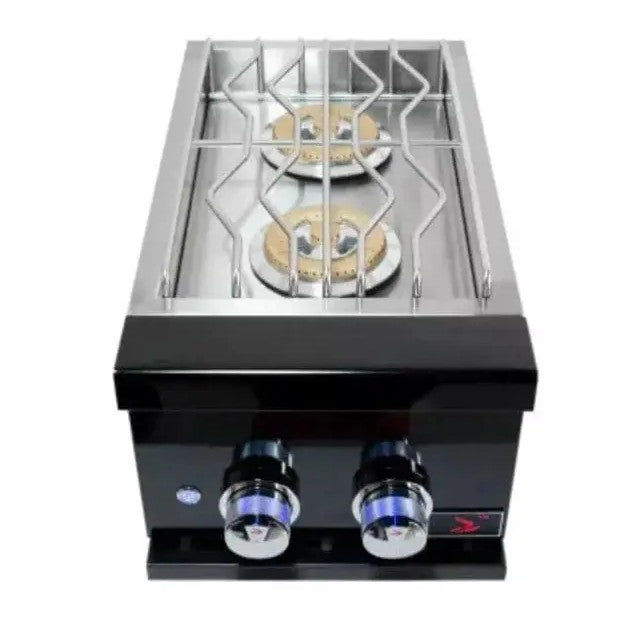 Bonfire Prime 16" Double Side Burner, Black Series, 24,000 BTU, 2 Cast Brass Burners