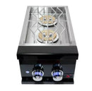 Bonfire Prime 16" Double Side Burner, Black Series, 24,000 BTU, 2 Cast Brass Burners