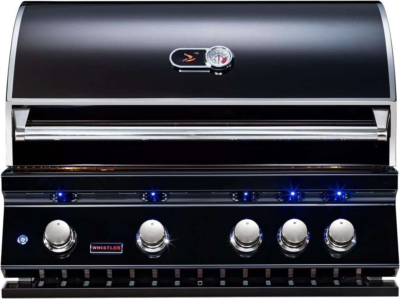 Whistler 34" 4-Burner Black Series Built-In Gas Grill with Rotisserie Kit