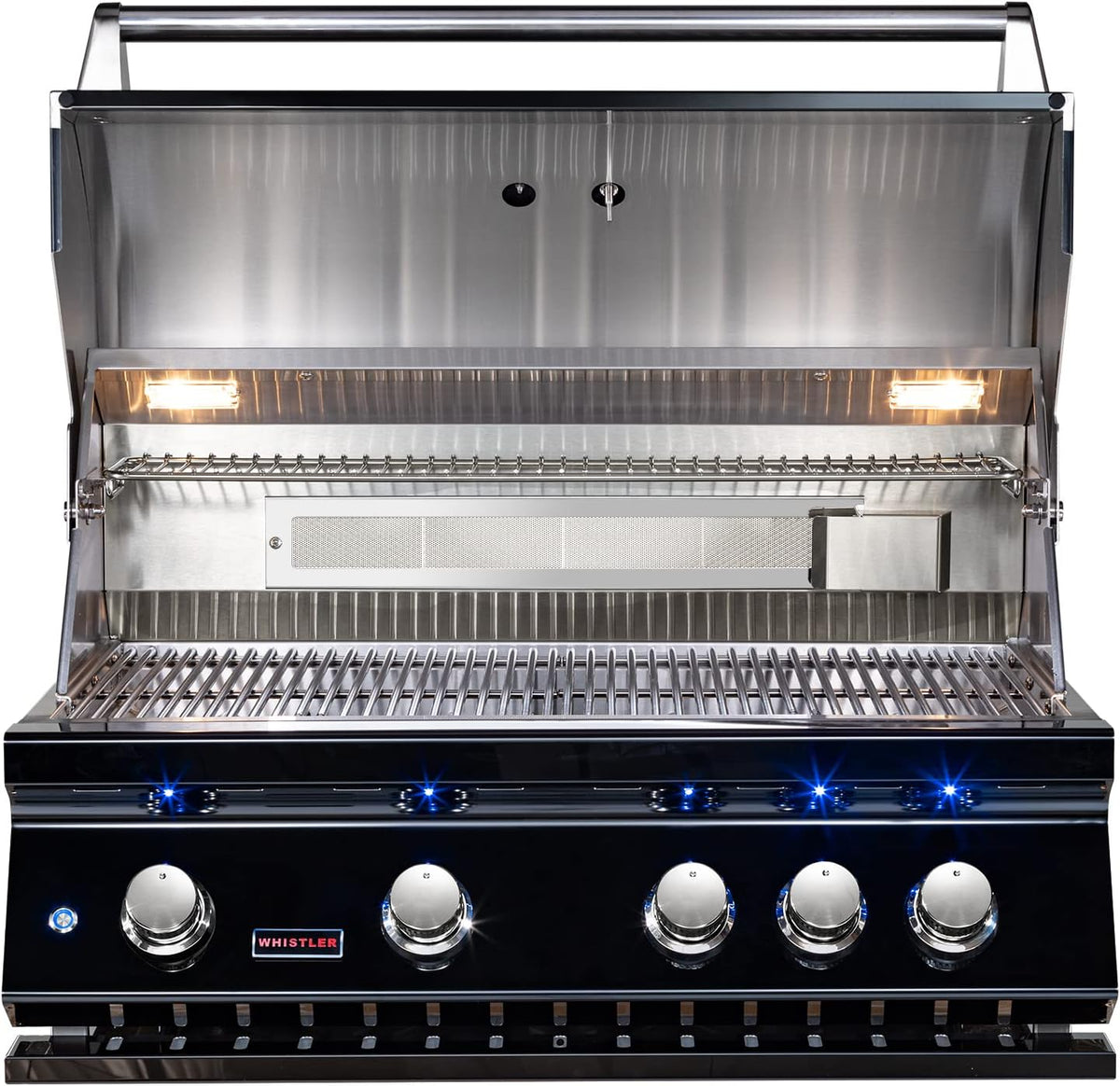 Whistler 34" 4-Burner Black Series Built-In Gas Grill with Rotisserie Kit