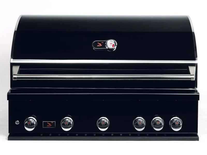 Whistler 42" 5-Burner Black Series Built-In Gas Grill with Heat Dividers