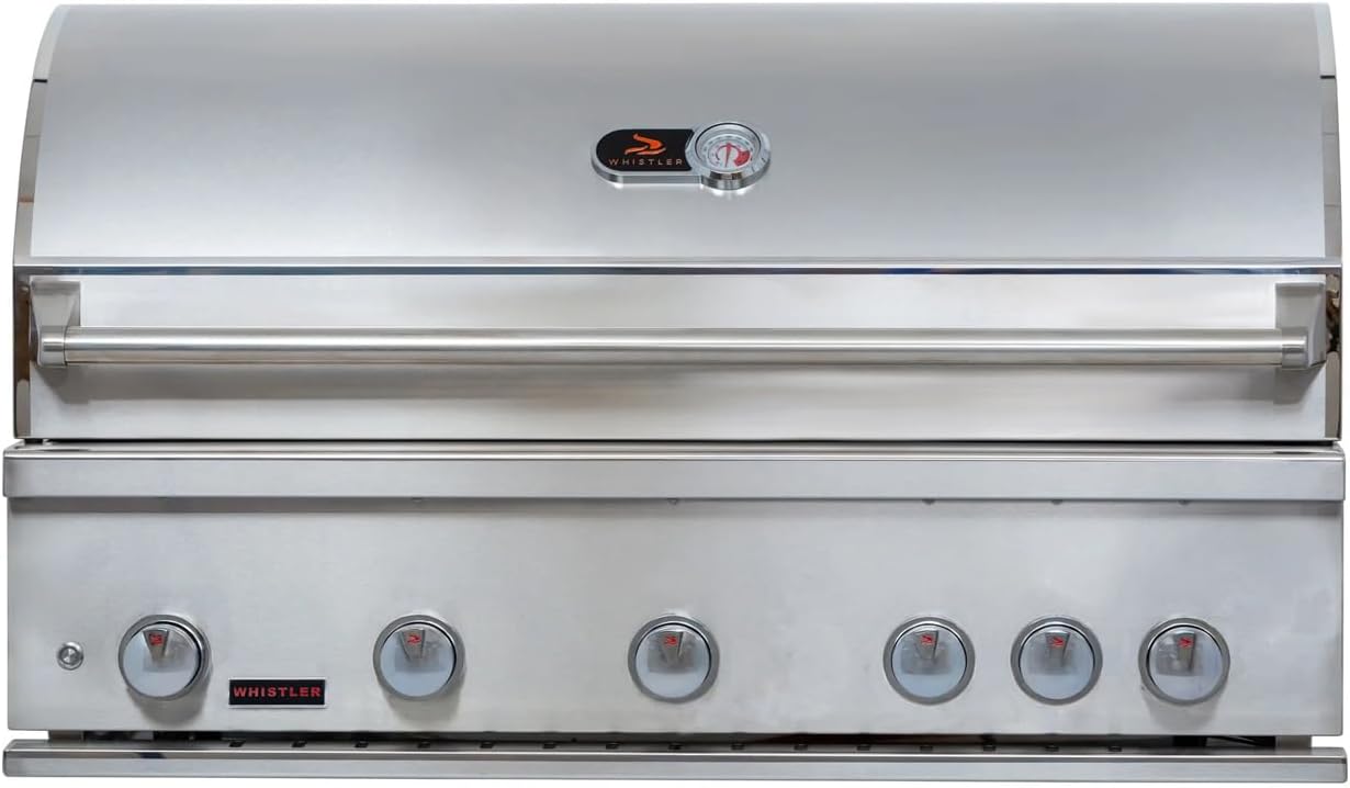 Whistler 42" 5-Burner Built-In Gas Grill with Heat Dividers
