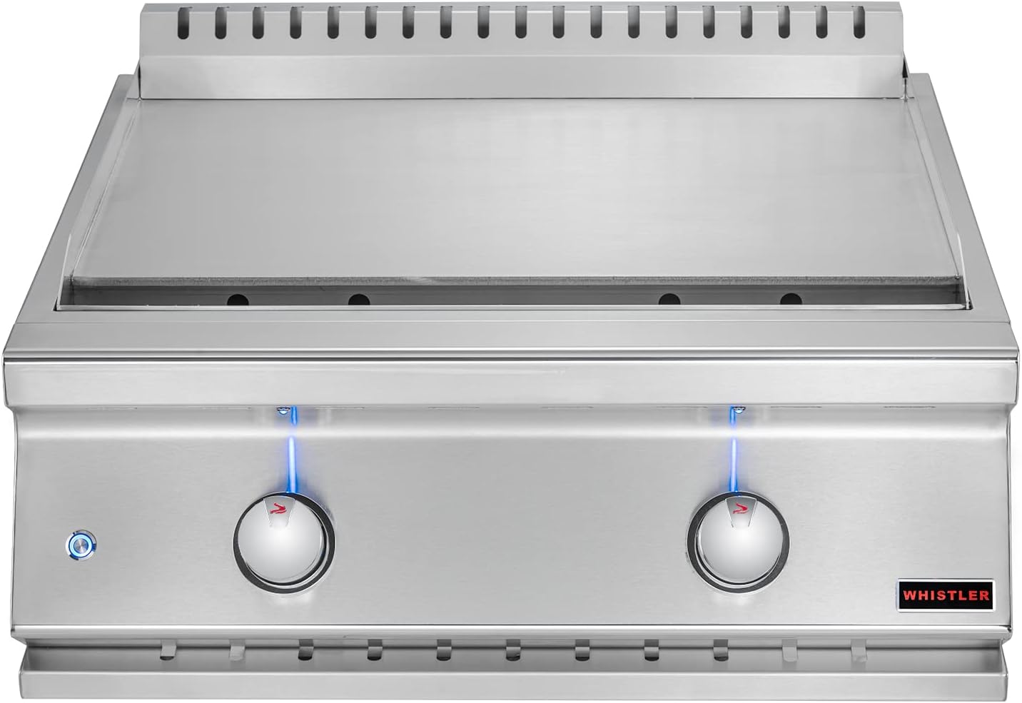 Whistler Built-In 28" 2 Burner Griddle With Heavy Duty 304 SS Cooking Plate