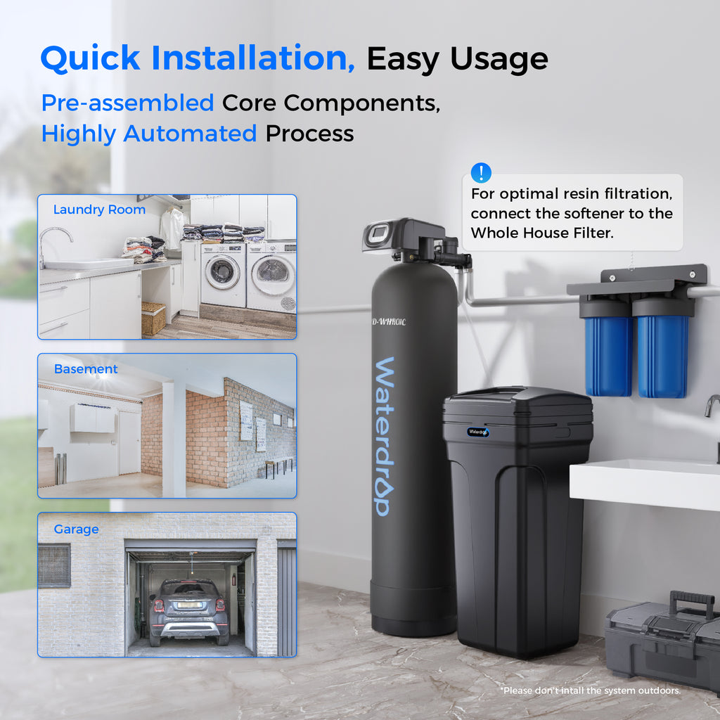 Waterdrop softener 48000G quick installation.