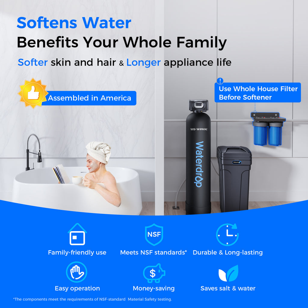 Waterdrop softener with NSF Standards & Save salt & water