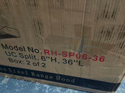 [Refurbished-A] Awoco 36" Split Quiet Range Hood RH-SP06-36 - 6 inch Top Vent - 800CFM