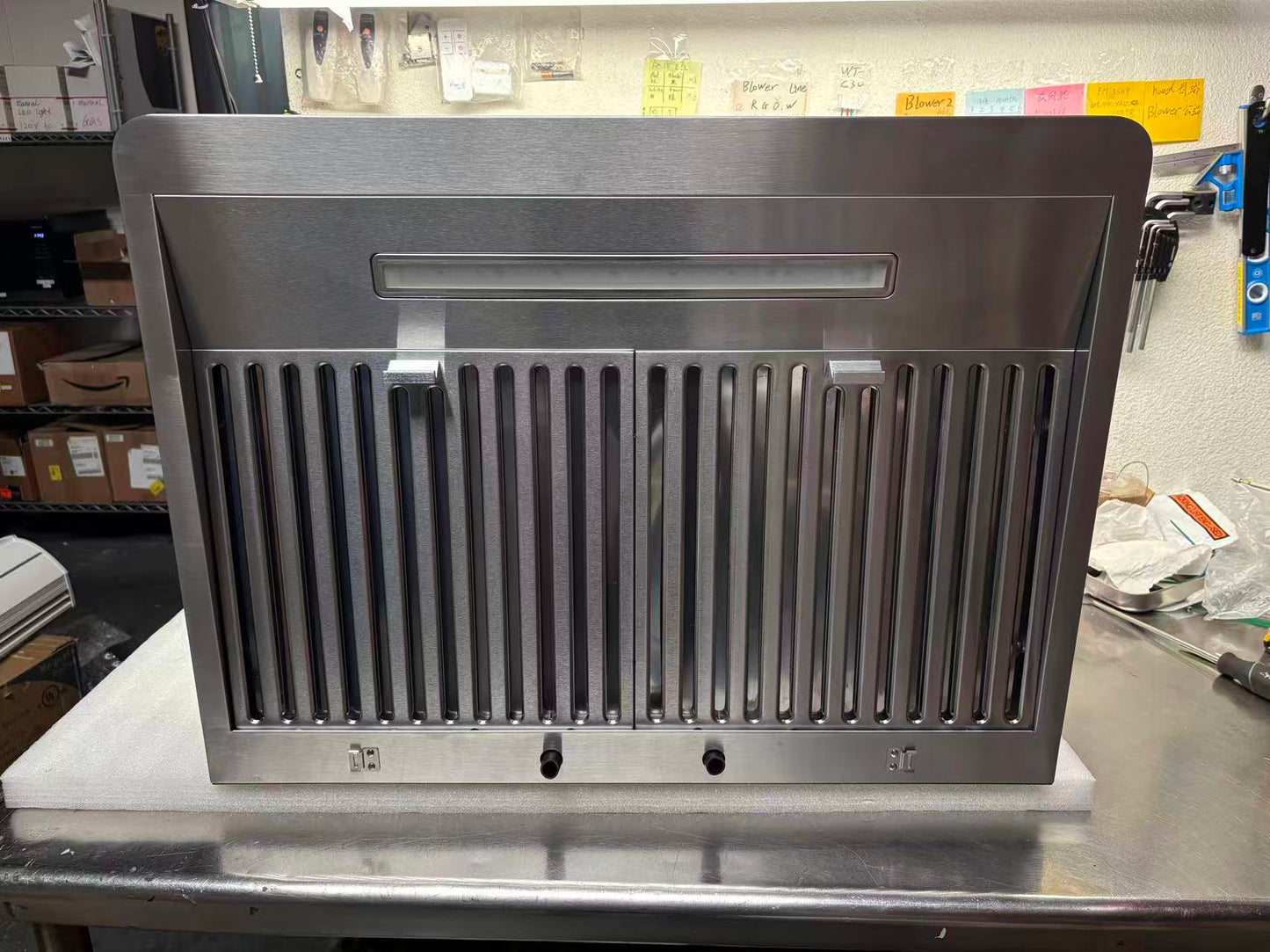 [Refurbished-A] Awoco RH-UC7-30 30" Under Cabinet Range Hood - 7" High, 6"/7"/8" Round Top Vent, 900 CFM, 6-Speed, Gesture Control, Remote, 5 Vent Options, Stainless Steel