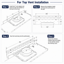 Awoco 36" Outdoor BBQ Vent Hood 18" High Type 304 Stainless Steel, 4 Speeds 1000 CFM with Chimney Cover, 8” Round Top Vent