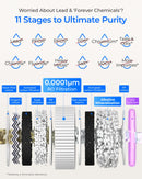 Waterdrop X16 Black Tankless Reverse Osmosis System | 1600 GPD | 11-Stage Filtration | UV Sterilization | Alkaline Mineral Technology | Smart Faucet | NSF/ANSI 42, 58 & 372 Certified