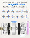 Waterdrop X12 White Tankless Reverse Osmosis System | 1200 GPD | 11-Stage Filtration | UV Sterilization | Alkaline Mineral Technology | Smart Faucet | NSF/ANSI 42, 58 & 372 Certified