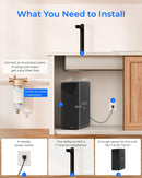 Waterdrop X16 Black Tankless Reverse Osmosis System | 1600 GPD | 11-Stage Filtration | UV Sterilization | Alkaline Mineral Technology | Smart Faucet | NSF/ANSI 42, 58 & 372 Certified