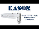 Kason 1245 Reversible Cam-Rise Walk-in Hinge, Chrome Finish