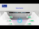 Awoco RH-IT06-V Ceiling Insert Mount Split Quiet Range Hood with Voice, Gesture, Touch, Remote Control, 800 CFM Kitchen Hood with 4-Speed Exhaust Fan, Stainless Steel Stove Hood with 6" Blower, LED Lights