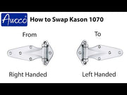 Kason 1070 Surfacemount Narrow Flange Hinge, Reversible, Chrome Finish