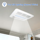 Modern ceiling-mounted bathroom exhaust fan with integrated 11W natural white LED light