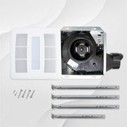 Exhaust fan components including screws and brackets 