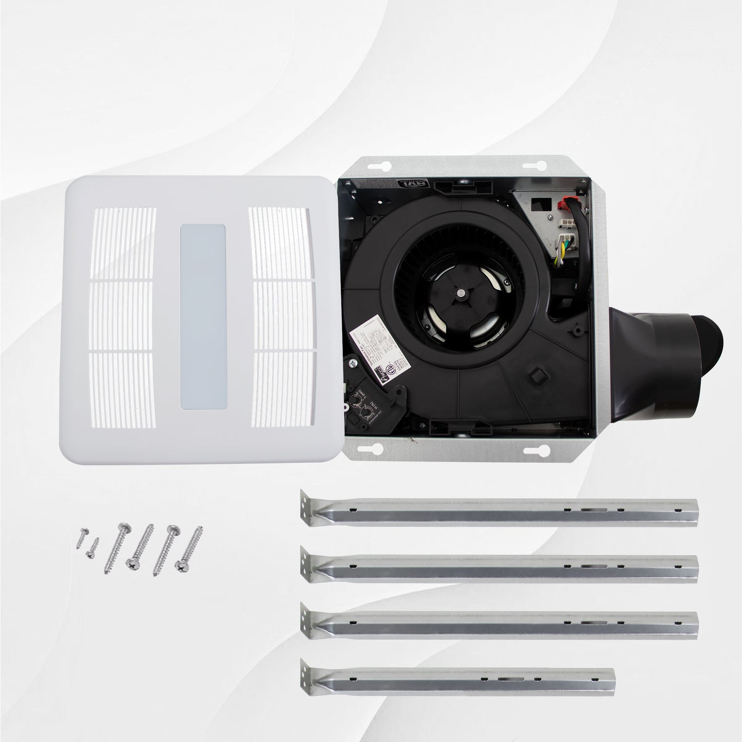 Exhaust fan with components 