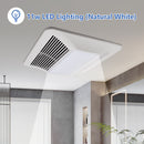 Modern ceiling-mounted bathroom exhaust fan with integrated 11W natural white LED light