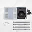 Ceiling-mounted exhaust fan with screws and brackets