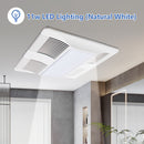 Modern ceiling-mounted bathroom exhaust fan with integrated 11W natural white LED light