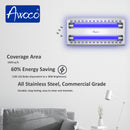 1650sq ft. coverage area, 12W LED bulbs 60% energy saving, all stainless steel, commercial grade