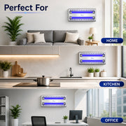 Stainless steel wall mount fly trap in modern home, kitchen, and office