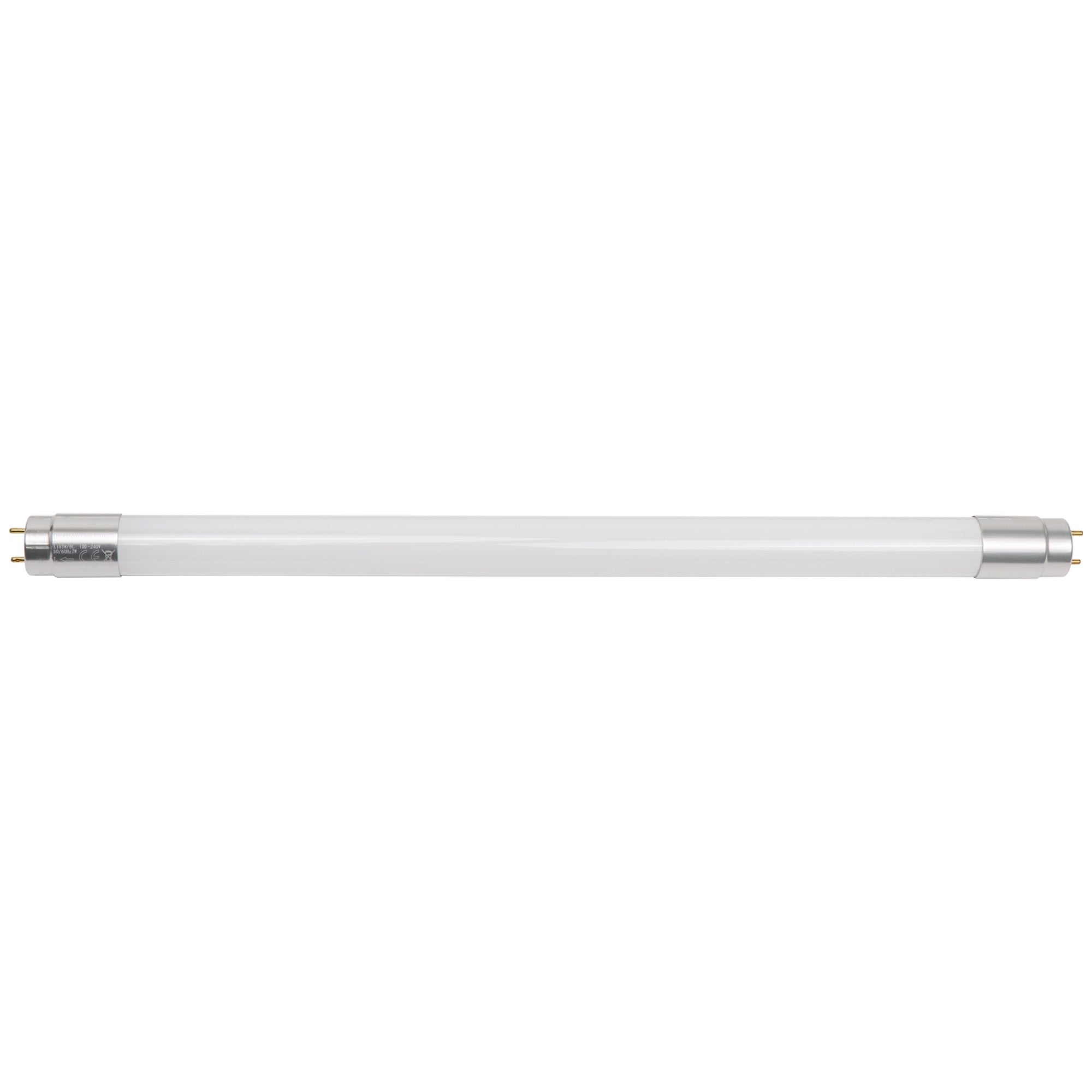 An LED UV tube bulb designed for wall mount sticky fly trap lamps, white in color, with a length of 17-3/16 inches and a diameter of 1 inch.