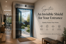 Modern entrance system with an invisible shield feature from Awoco Signature air curtain.