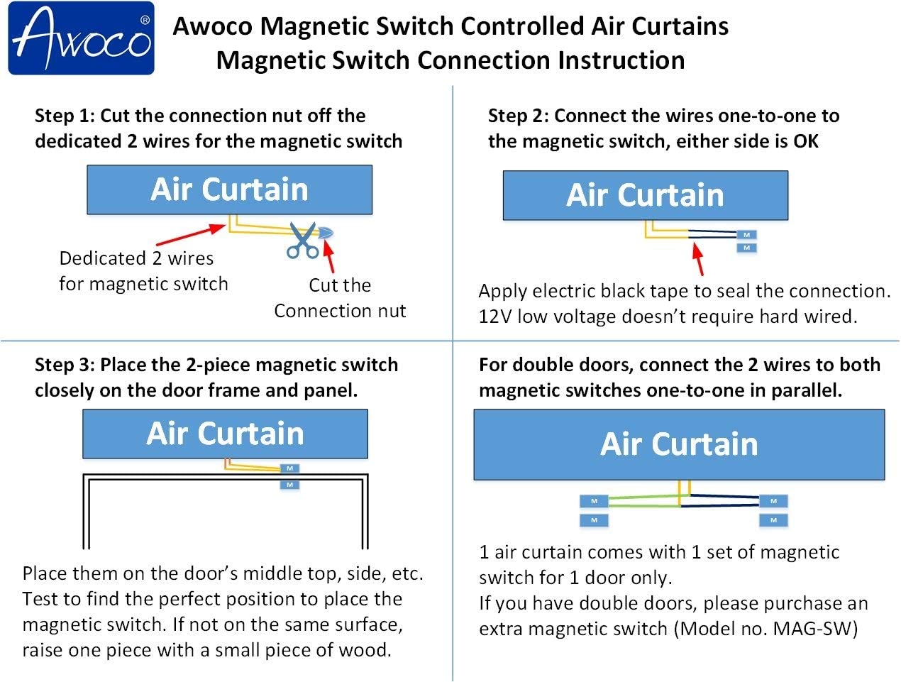 Magnetic switch connection instruction