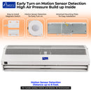 Early turn on motion sensor detection high air pressure build up inside