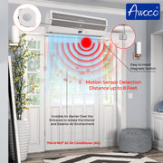 Motion sensor detection distance up to 8 feet, easy to install magnetic switch.