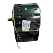 A black replacement motor for Awoco air curtains with visible wiring and mounting brackets.