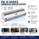 Commercial door air curtain help keep out hot air, dust and pollutants, and flying insects.   