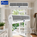 Dimensions (35-5/8" length, 8-1/8" height 5-5/8" Width), low profile (8-1/8") and lightweight (15lbs).