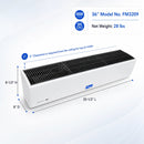 White 36-inch air curtain