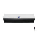 An Awoco Elite Series air curtain with a remote control. 