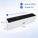 White 40-inch air curtain