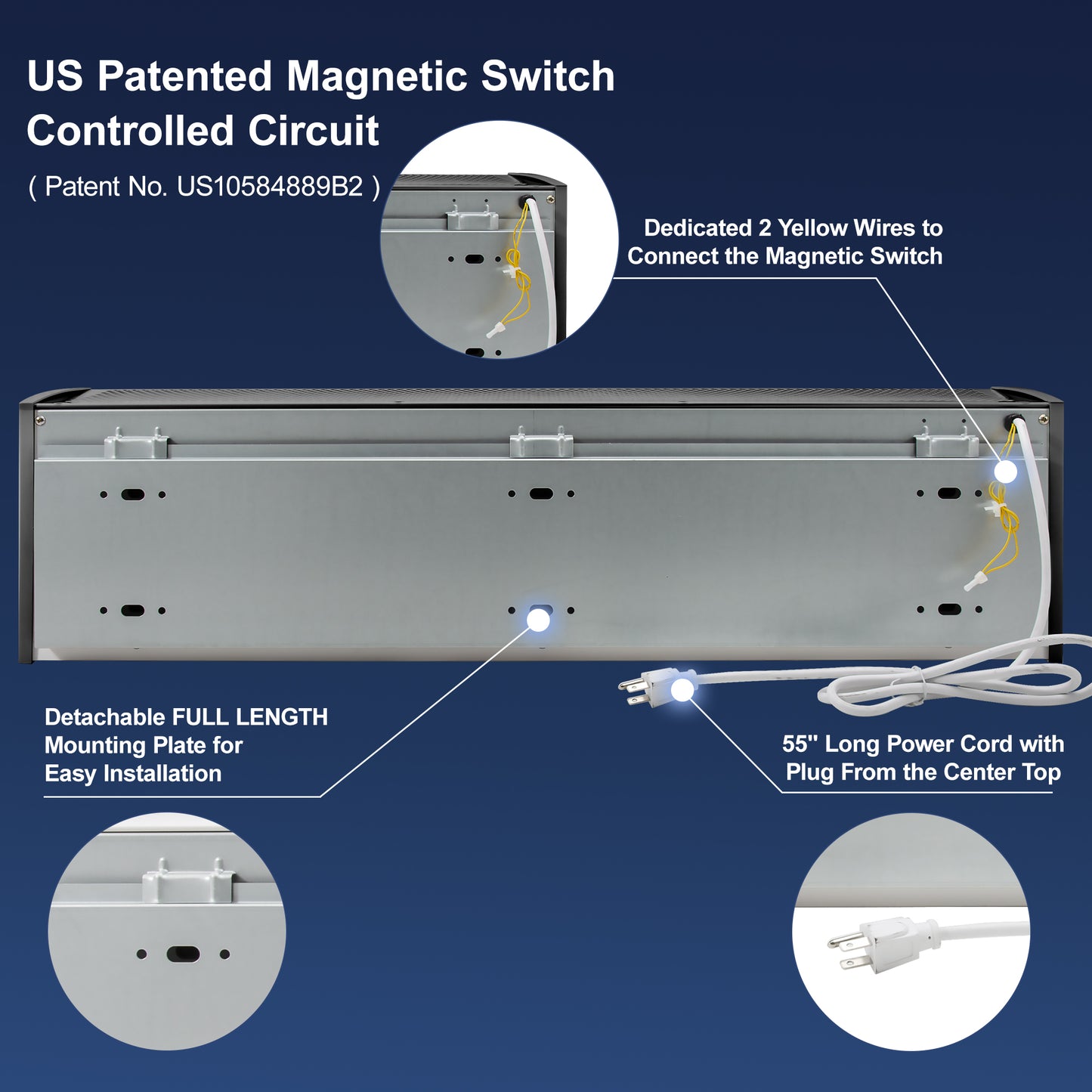 US patented magnetic switch controlled circuit 