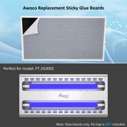Awoco replacement sticky glue boards with a fly trap model FT-2G30SS 