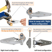 Kason 1070 Surfacemount Narrow Flange Hinge, How to swap