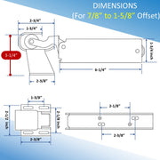 Kason 1094 Hydraulic Door Closer, Dimensions 7/8" to 1-5/8"