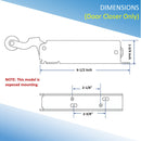 Kason 1094 Hydraulic Door Closer Exposed Body Only Dimensions