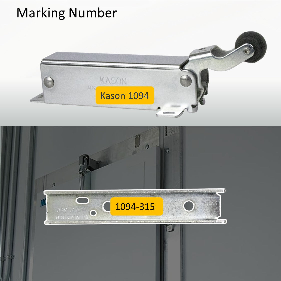 Kason 1094 Hydraulic Door Closer Exposed Body Only Marking