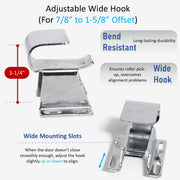 Kason 1094 Series Extra Wide Hook, 7/8" to 1-5/8"