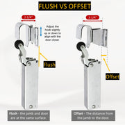Kason 1094 Hydraulic Door Closer, Flush vs Offset